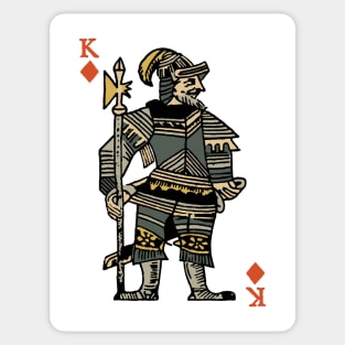Original Standard Character of Playing Card King of Diamonds Sticker